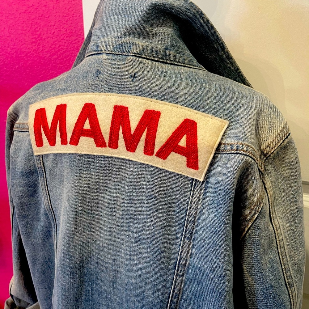 Denim Jacket with Mama Patch